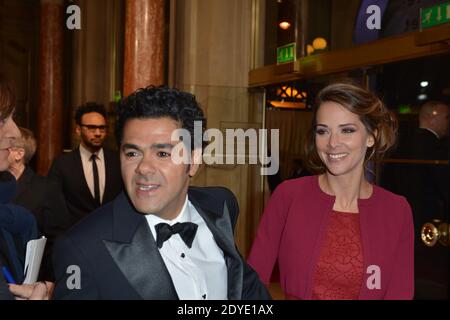 Jamel debbouze and Melissa Theuriau arriving at the 38th Annual Cesar film Awards ceremony held at the Theatre du Chatelet in Paris, France on February 22, 2013. Photo by Briquet--Gouhier-Guibbaud-Wyters/ABACAPRESS.COM Stock Photo
