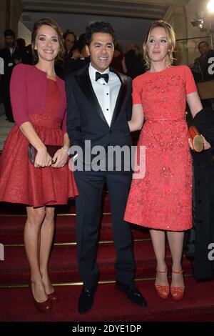 Jamel Debbouze and Melissa Theuriau and Ludivine Sagnier arriving at the 38th Annual Cesar film Awards ceremony held at the Theatre du Chatelet in Paris, France on February 22, 2013. Photo by Briquet--Gouhier-Guibbaud-Wyters/ABACAPRESS.COM Stock Photo