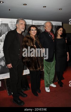 Fernando Trueba, Claudia Cardinale, Jean Rochefort and Aida Folch attending the premiere of 'L'Artiste Et Son Modele' at UGC Cine Cite Les Halles theater, in Paris, France, on February 26, 2013. Photo by Mireille Ampilhac/ABACAPRESS.COM Stock Photo