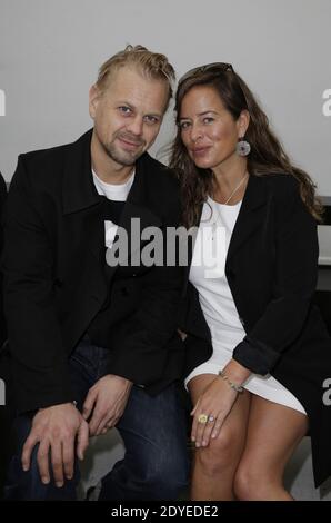 Jade Jagger and her husband Adrian Fillary attending Agnes B's Fall-Winter 2013-2014 Ready-To-Wear collection in Paris, France, on March 5, 2013. Photo by Jerome Domine/ABACAPRESS.COM Stock Photo