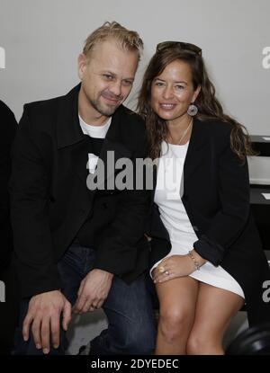 Jade Jagger and her husband Adrian Fillary attending Agnes B's Fall-Winter 2013-2014 Ready-To-Wear collection in Paris, France, on March 5, 2013. Photo by Jerome Domine/ABACAPRESS.COM Stock Photo