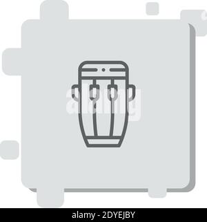 conga vector icon modern simple vector illustration Stock Vector