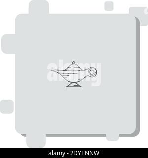 arabian magic lamp vector icon modern simple vector illustration Stock Vector