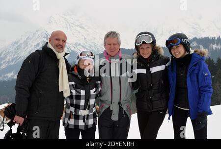 Sandrine Corman, Linh-Dan Pham, Regis Wargnier, Catherine Salvador and Franck Leboeuf pose during the 29th Mont-Blanc D'Humour Festivalon March 17, 2013 in Saint-Gervais-les-Bains, France. Photo by Jeremy Charriau/ABACAPRESS.COM Stock Photo