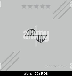 fluctuation vector icon modern simple vector illustration Stock Vector