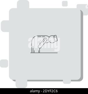 ruku posture vector icon modern simple vector illustration Stock Vector