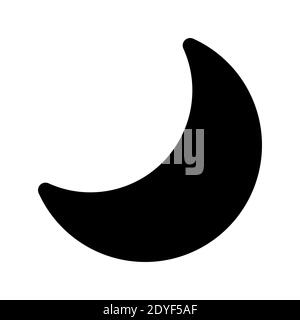 moon icon for silent symbol interface button. suitable for user interface element isolated on white background. Stock Vector