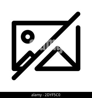 no image icon vector. no available picture symbol. suitable for user interface element isolated on white background. Stock Vector