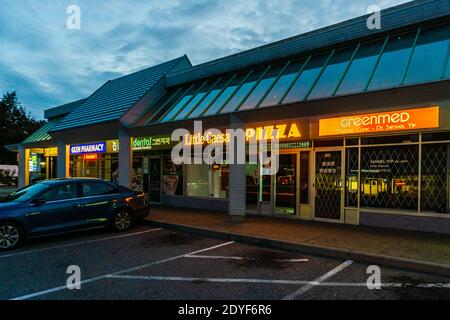 COQUITLAM, CANADA - OCTOBER 01, 2019: Little Caesar pizza and other stores Coquitlam Centre Shopping Mall. Stock Photo