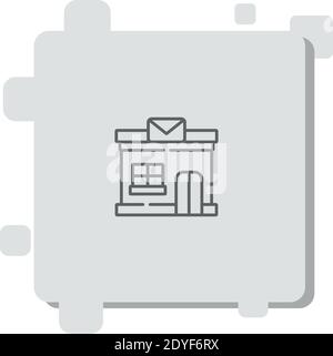 post office vector icon modern simple vector illustration Stock Vector