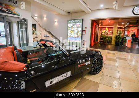 Boeblingen, Germany - July 2016 - V8 HOTEL Motorworld Region Stuttgart.  Stock Photo