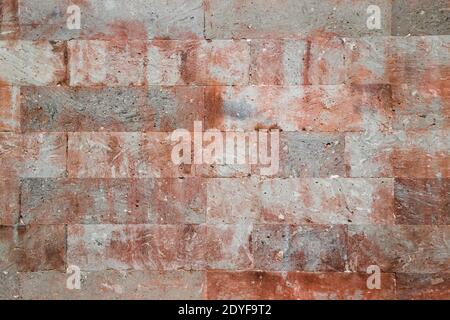 Vintage rusty gray brick wall background Stock Photo