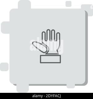 right glove outline vector icon modern simple vector illustration Stock Vector