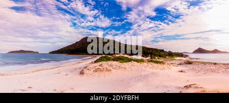 View of Mount Yacaaba and Surrounding Islands in Myall Lakes National Park Stock Photo