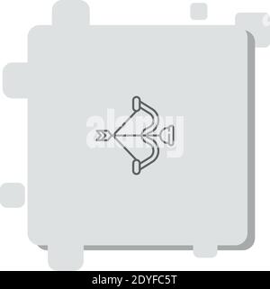 bow and arrow vector icon modern simple vector illustration Stock Vector