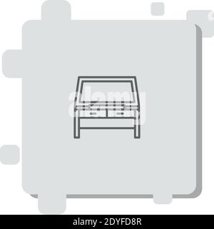 table vector icon modern simple vector illustration Stock Vector