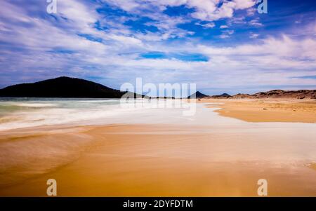 View of Yaccaba Mount along the Spit Track in Hawks Nest Stock Photo