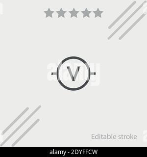 voltmeter vector icon modern simple vector illustration Stock Vector