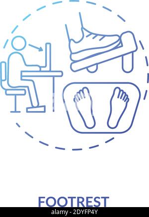 Footrest concept icon Stock Vector