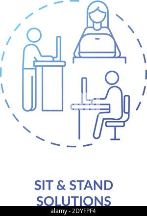 Standing ergonomic position icon. Outline standing ergonomic position ...
