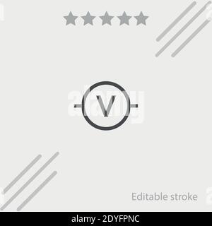 voltmeter vector icon modern simple vector illustration Stock Vector
