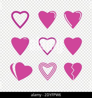 Heart love icon design template vector isolated illustration Stock Vector