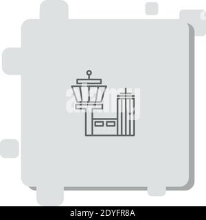 control tower vector icon modern simple vector illustration Stock Vector