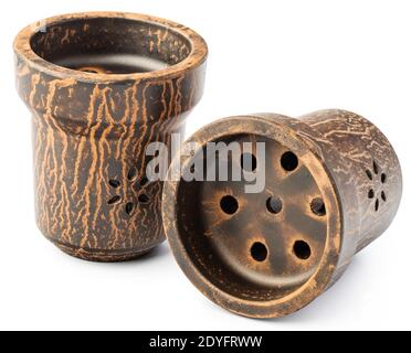 ceramic tobacco burner of water pipeor hookah Stock Photo