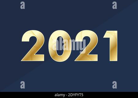 2021 Happy New Year. Merry Christmas and Happy New Year 2021 greeting card. Celebrate party template for 2021 illustration. Stock Photo