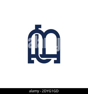 abstract letter lm simple linked logo vector Stock Vector