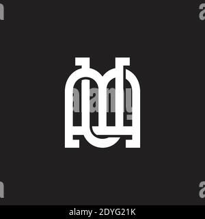 letter mu abstract window shape logo vector Stock Vector