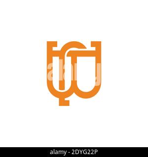letter rw linked abstract geometric logo vector Stock Vector