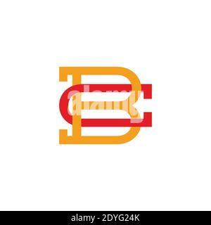 letter cb colorful overlapping line arrow logo vector Stock Vector