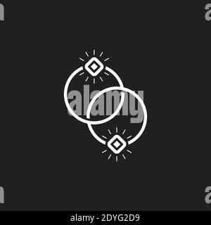 bright object jewelry connection design logo vector Stock Vector