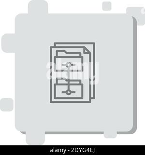 folders vector icon modern simple vector illustration Stock Vector
