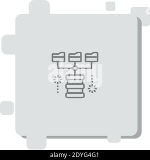 distributed vector icon modern simple vector illustration Stock Vector