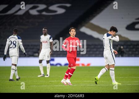 UEFA Europa League Group J stage match between Tottenham Hotspur and Royal Antwerp at Tottenham Hotspur Stadium on December 10, 2020 in London, United Stock Photo