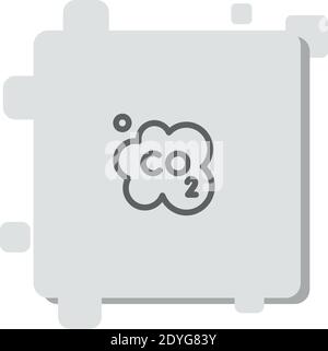CO cloud vector icon modern simple vector illustration Stock Vector