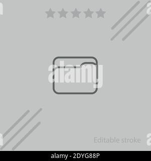 folder with rounded sides vector icon modern simple vector illustration Stock Vector