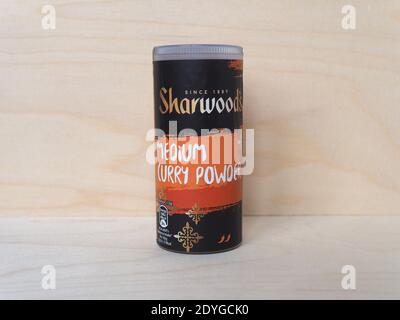 LONDON, UK - CIRCA DECEMBER 2020: Sharwood's medium curry powder Stock Photo