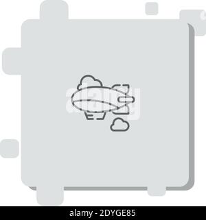 zeppelin vector icon modern simple vector illustration Stock Vector