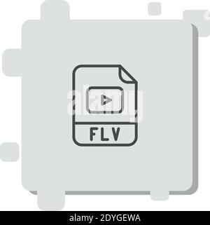 flv vector icon modern simple vector illustration Stock Vector