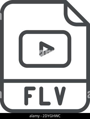 flv vector icon modern simple vector illustration Stock Vector