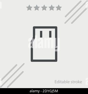 sd card vector icon modern simple vector illustration Stock Vector