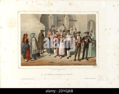 Laruns - Un mariage sortant de l'Eglise - Fonds Ancely - B315556101 A MONTAUT 019. Stock Photo