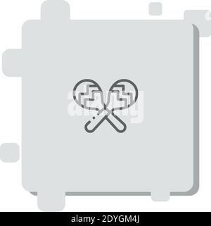 maracas vector icon modern simple vector illustration Stock Vector