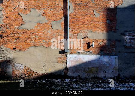 wall, repair, plaster, brick, defects, technology, old,wall, repair, plaster, brick, defects, technology, traditional, construction, preparation, Stock Photo