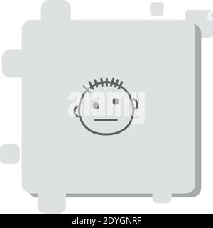 confused vector icon modern simple vector illustration Stock Vector