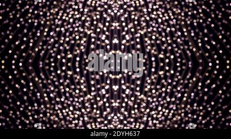 background blurred pattern luminous blue and white led dots lights on black background Stock Photo