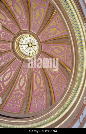 Alabama Montgomery State Capitol building rotunda dome,inside interior, Stock Photo
